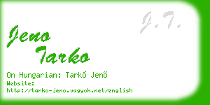 jeno tarko business card